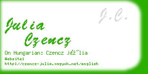 julia czencz business card